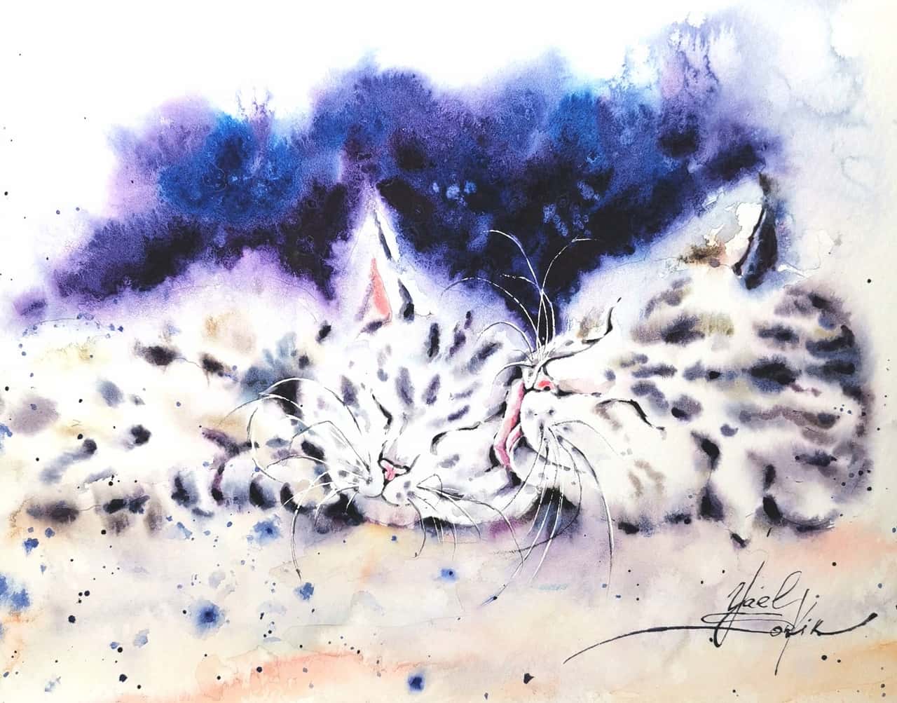 Mother's day painting Original watercolor painting