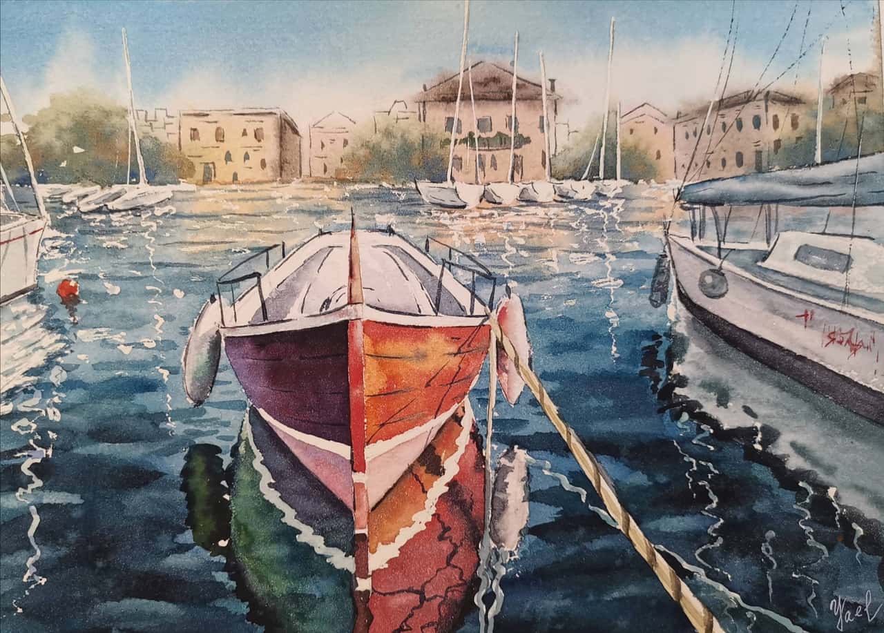 Italy Painting Original Watercolor Italy Seascape
