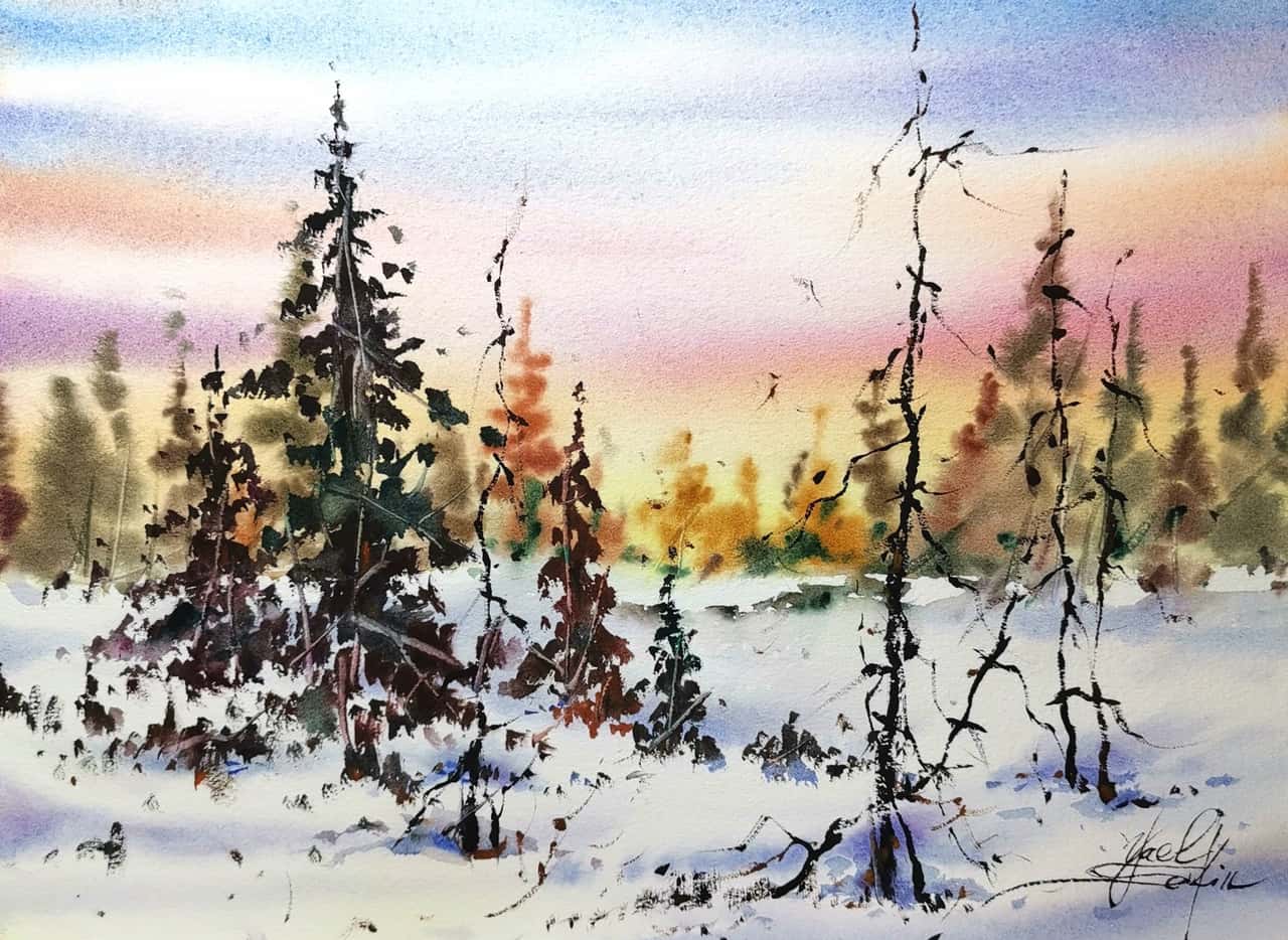 ORIGINAL watercolor painting CANADA painting 