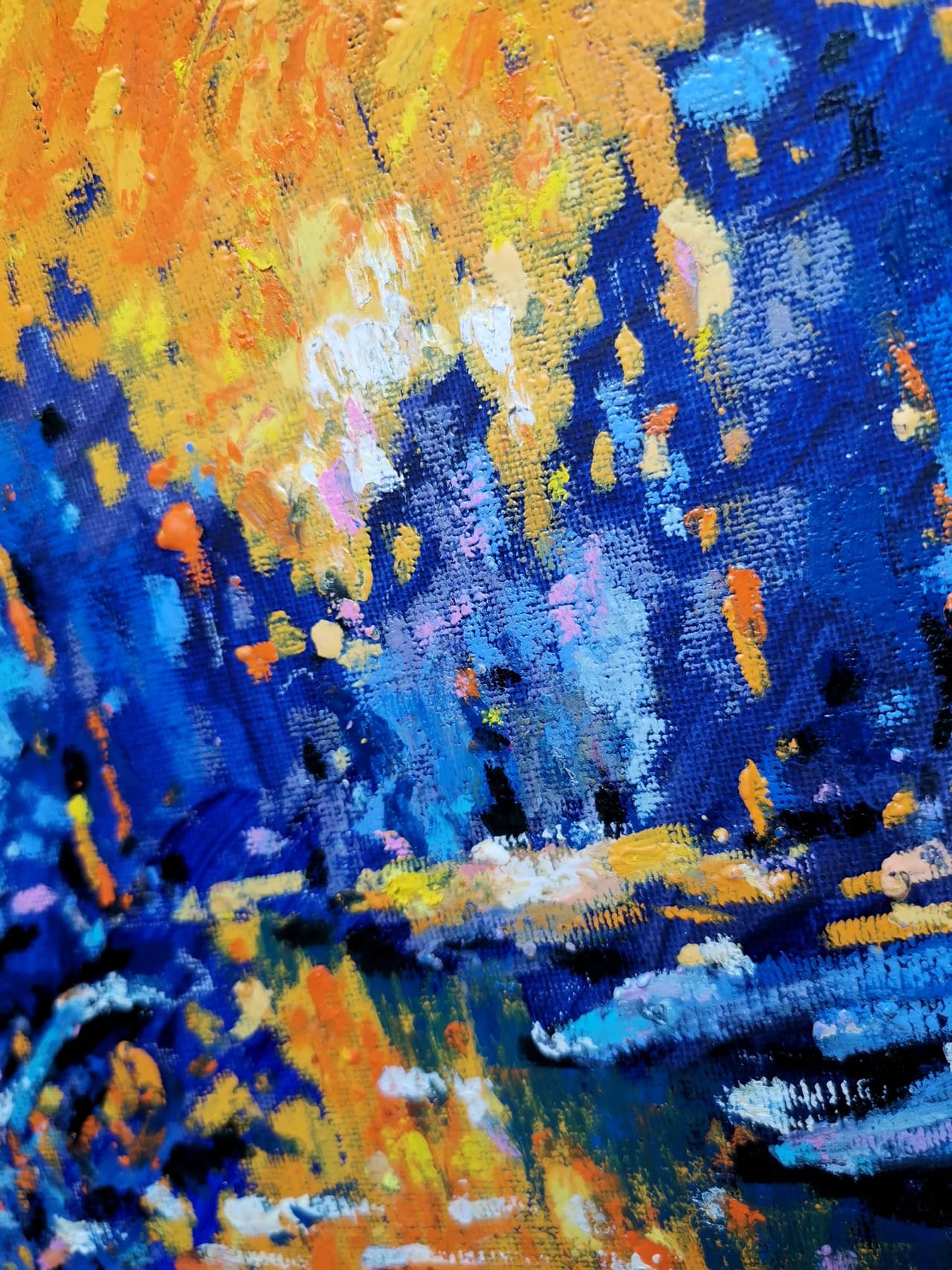 Sunset painting Original oil pastel artwork — image 3