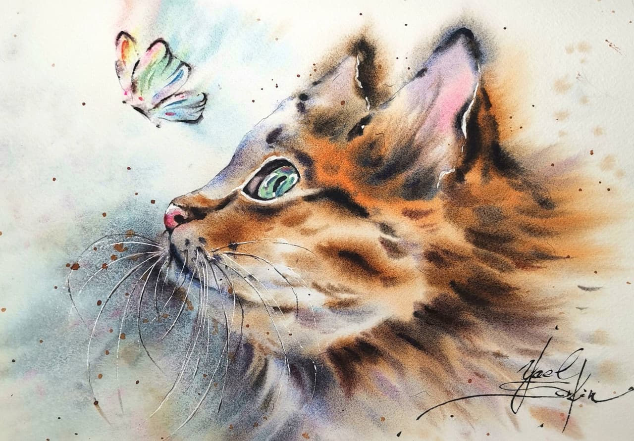 Animals painting Original watercolor painting — image 1
