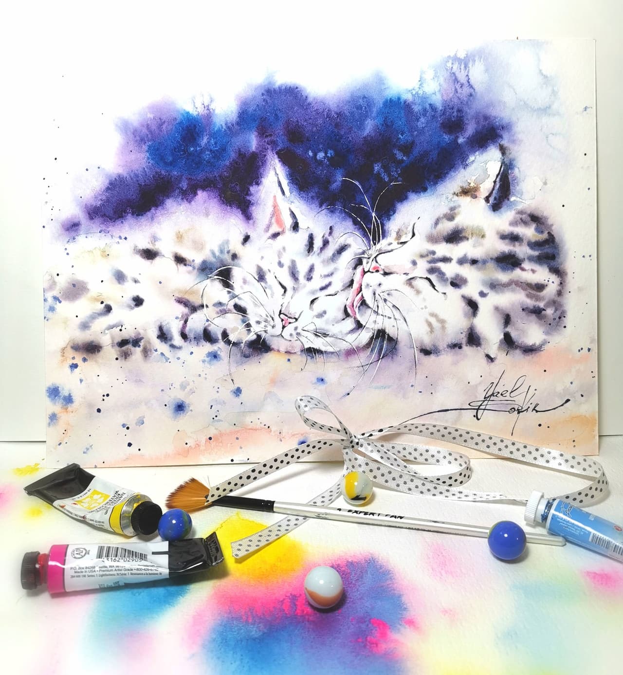 Mother's day painting Original watercolor painting — image 2