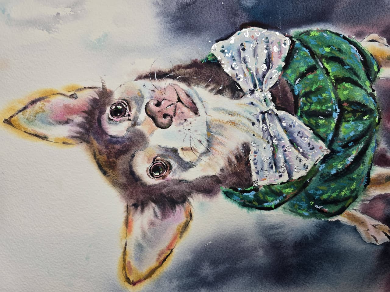 Chihuahua Dog Watercolor Painting - Original Pet Portrait Wall Art — image 4
