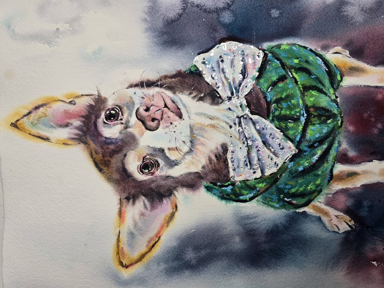 Chihuahua Dog Watercolor Painting - Original Pet Portrait Wall Art — image 5