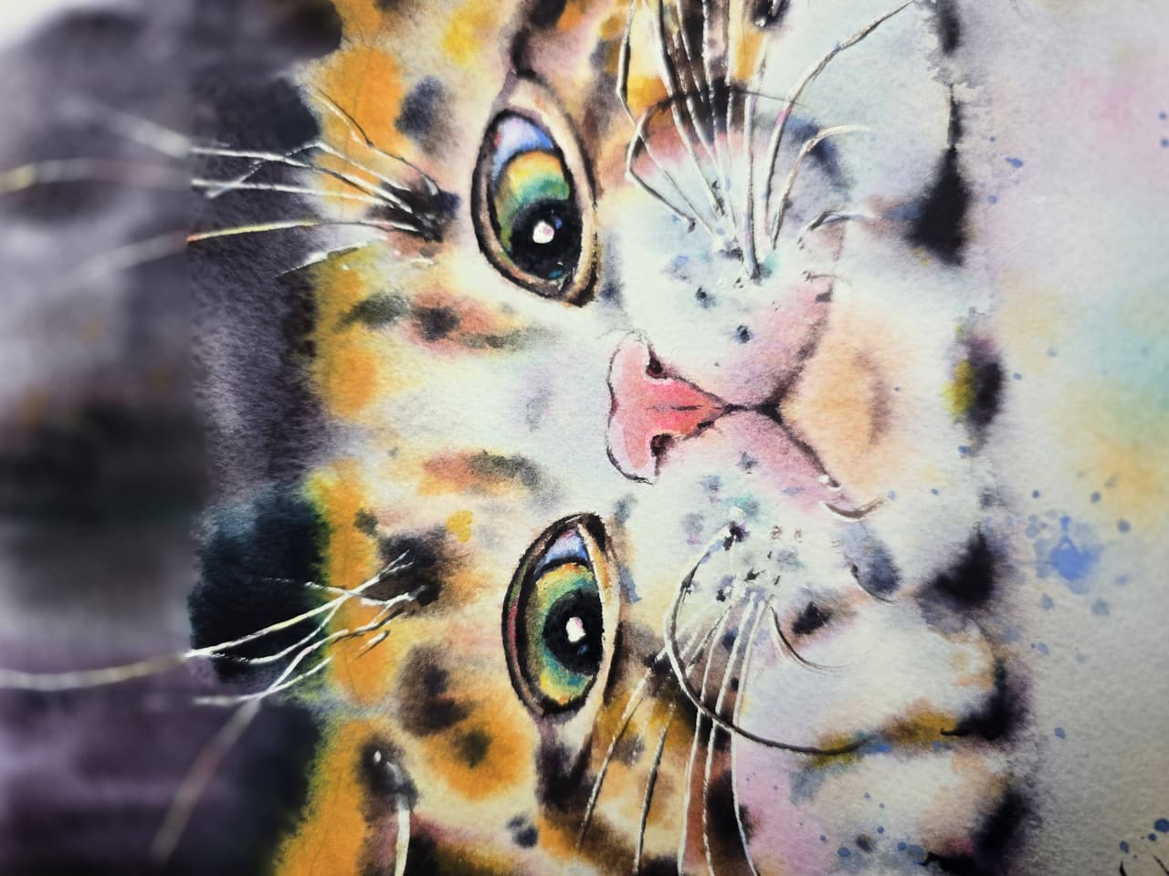 Orange Tabby Cat Watercolor Painting - Pet Portrait Wall Art — image 4