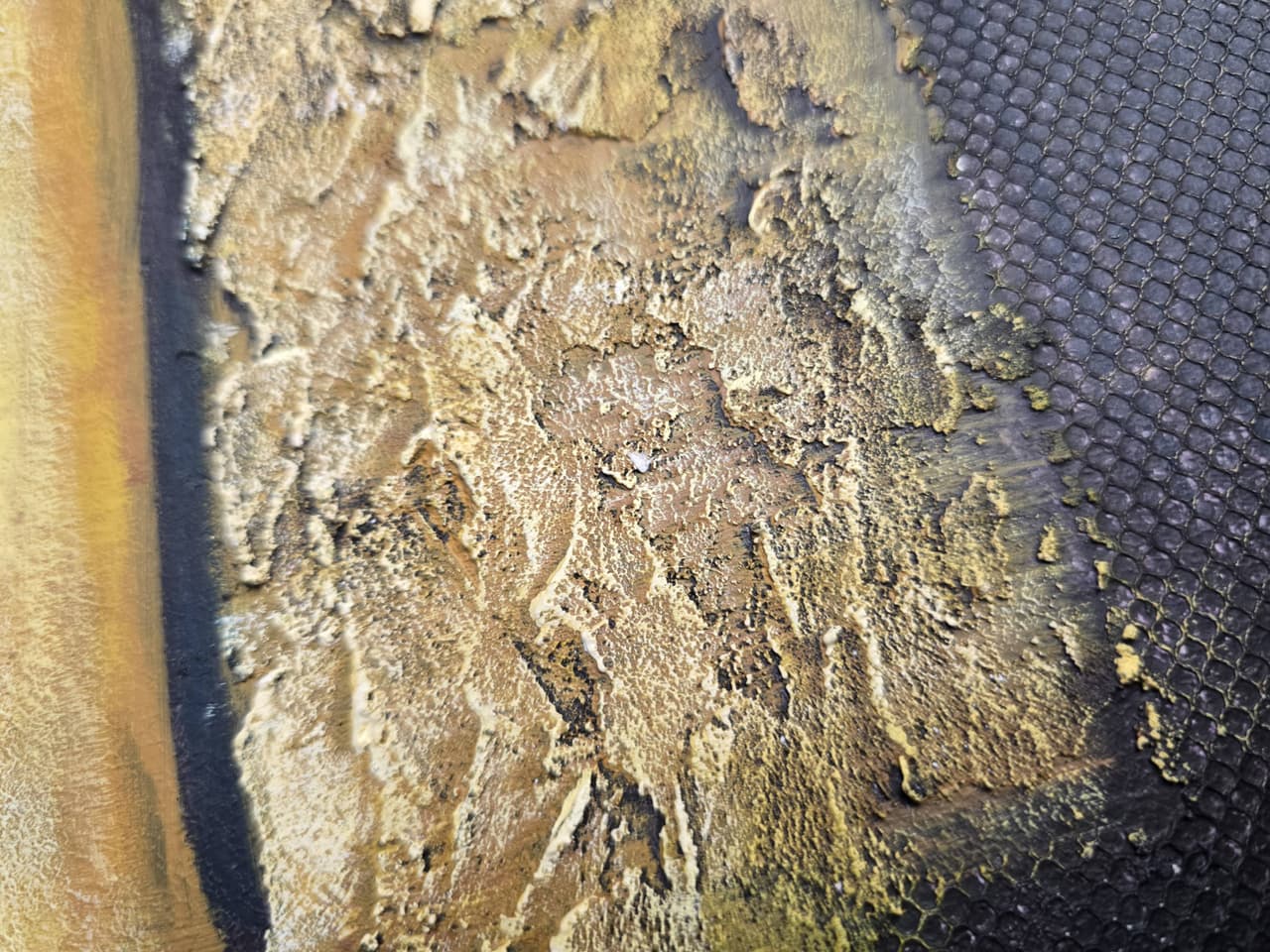 Textured Landscape Painting, Modern Wall Art with Trees, Mixed Media Artwork — image 6