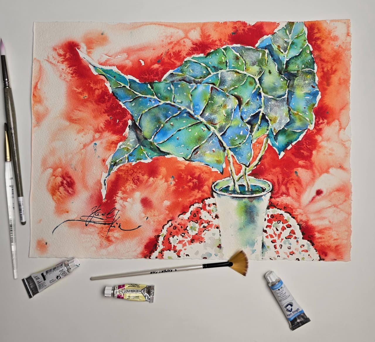 Botanical wall art Original watercolor painting — image 2