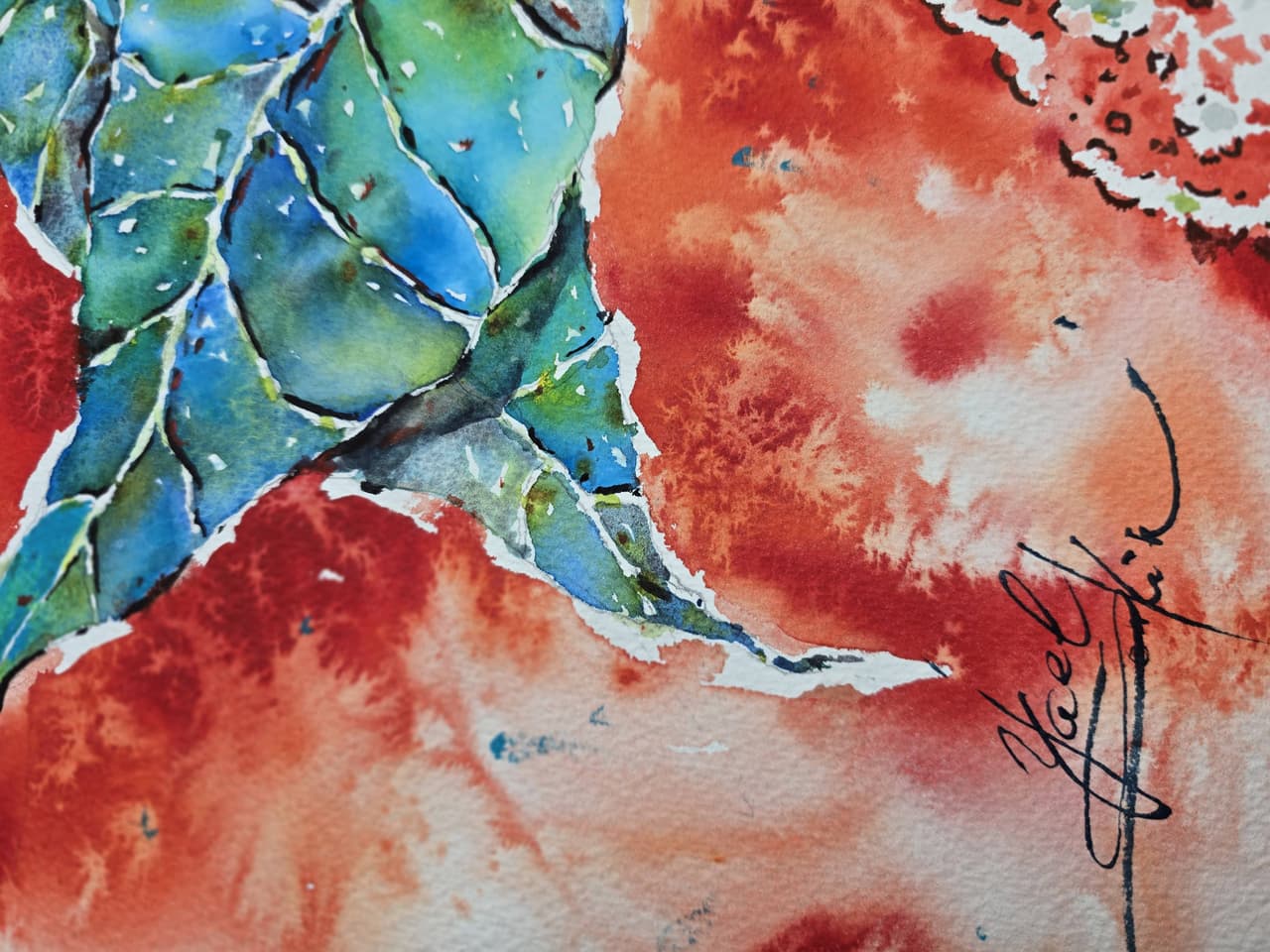 Botanical wall art Original watercolor painting — image 3