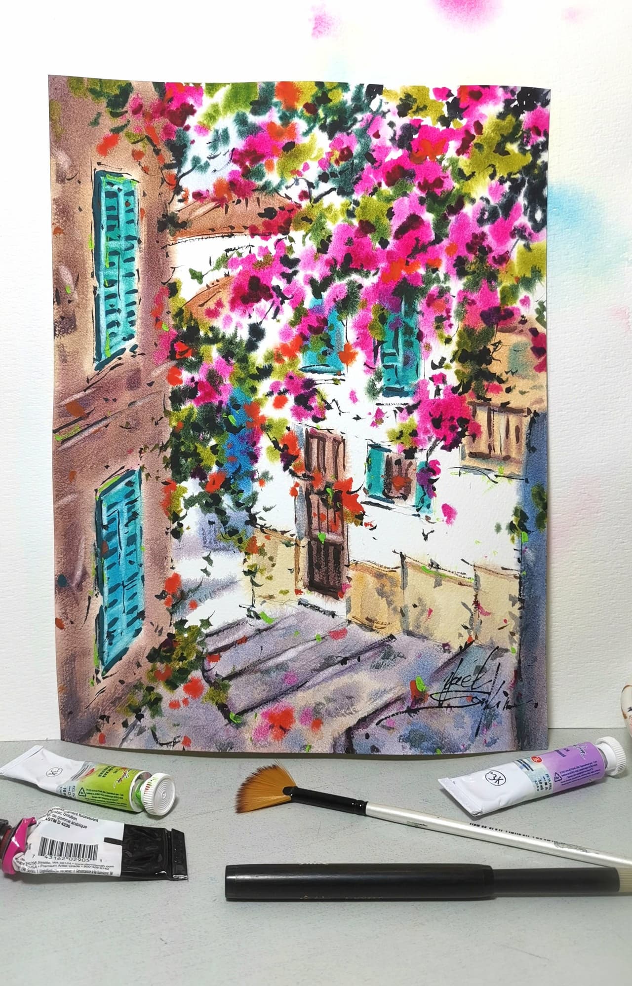 Italy painting Original watercolor painting — image 3