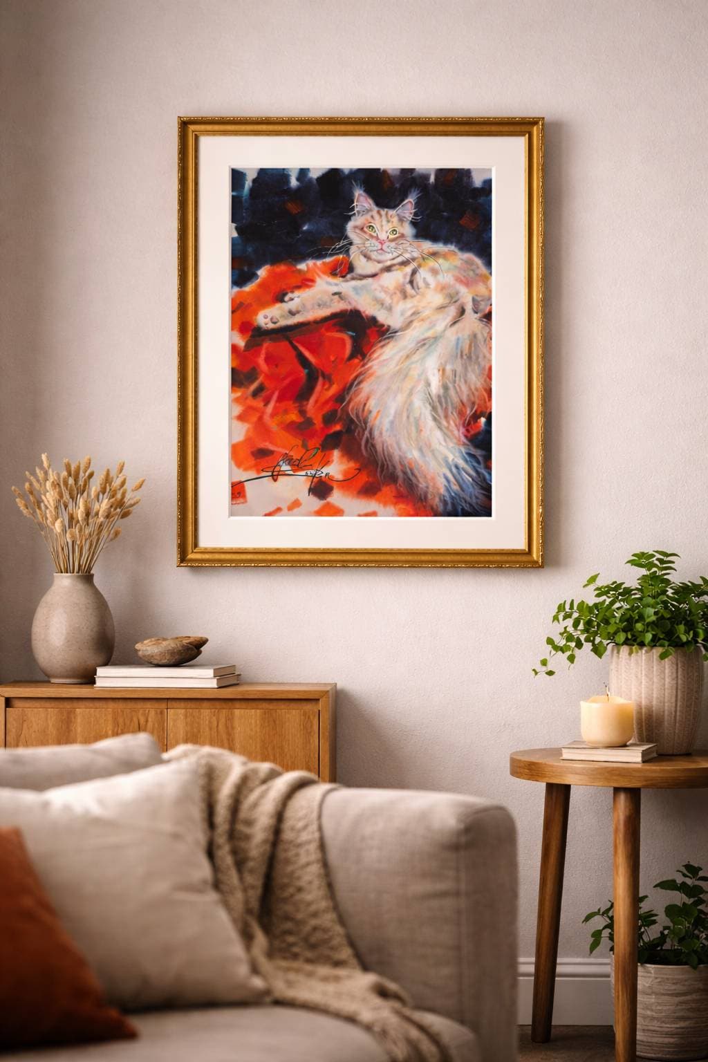 Maine Coon Watercolor Cat Painting - Original Pet Portrait Wall Art — image 5