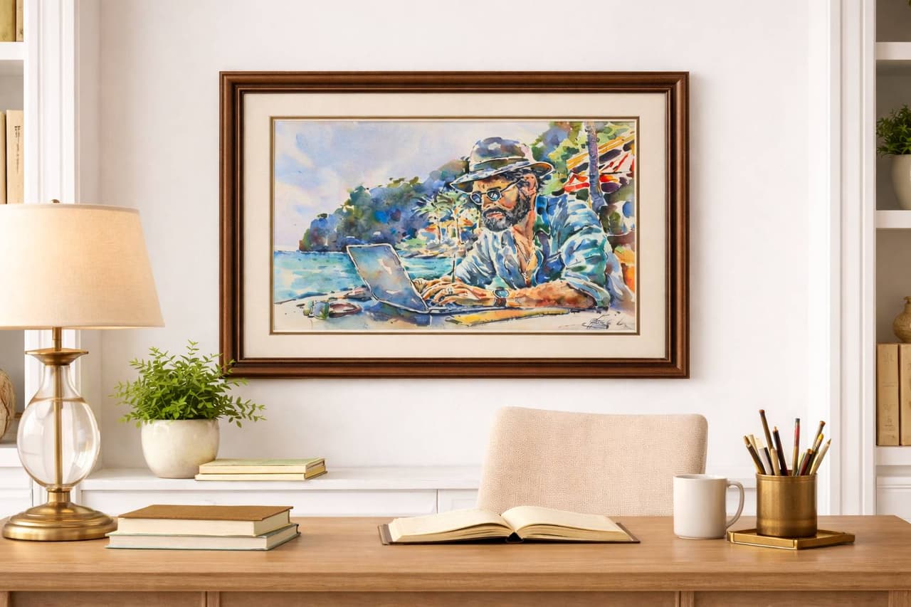 Original Seascape Watercolor Painting - Travel Wall Art — image 5