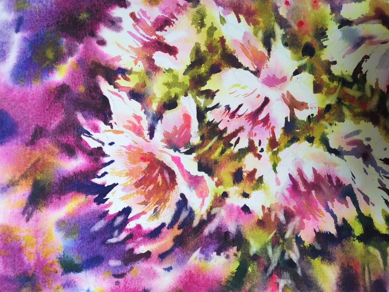 Original Watercolor Pink Peonies Bouquet Painting - Floral Wall Art — image 4
