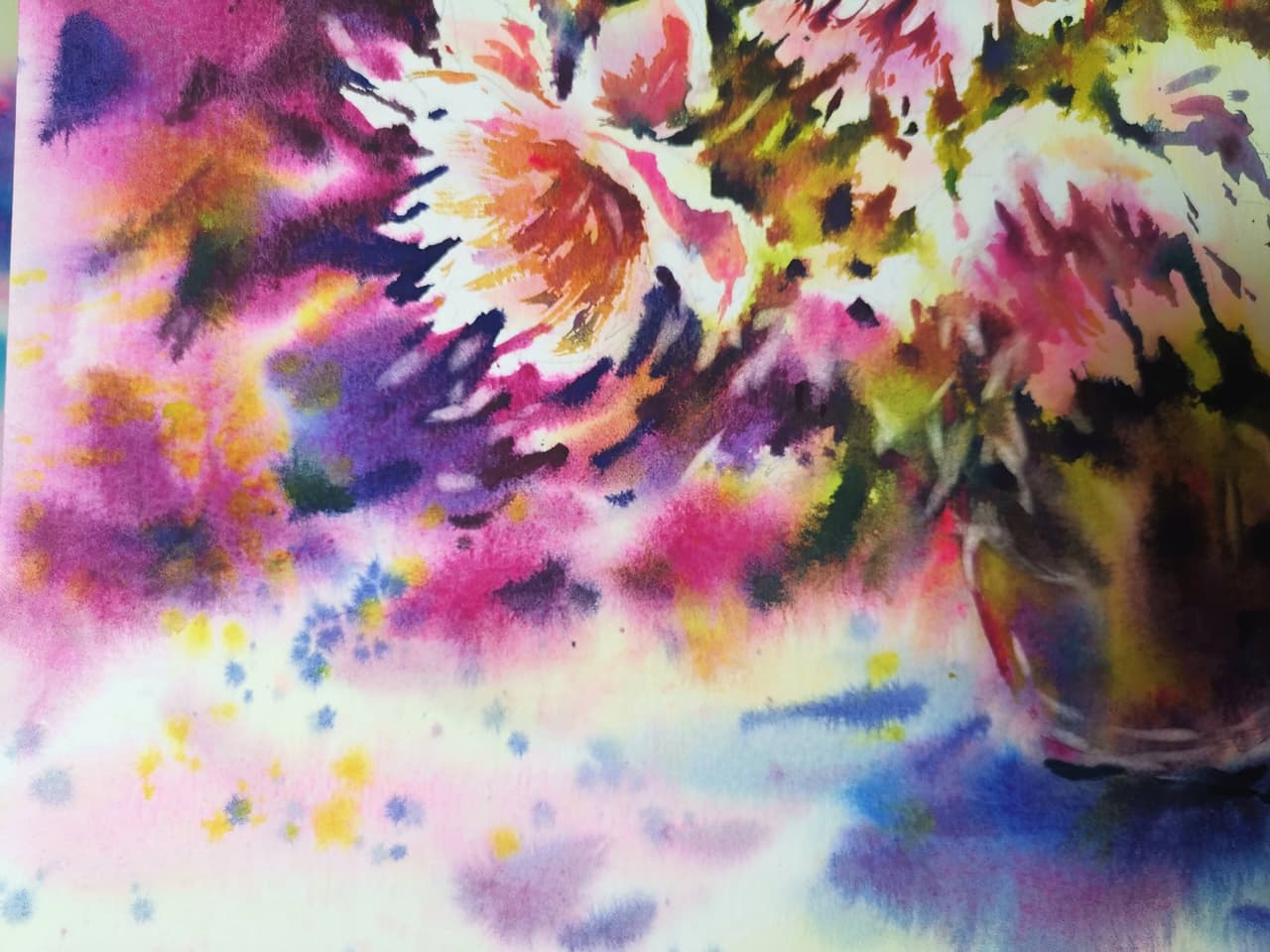 Original Watercolor Pink Peonies Bouquet Painting - Floral Wall Art — image 3