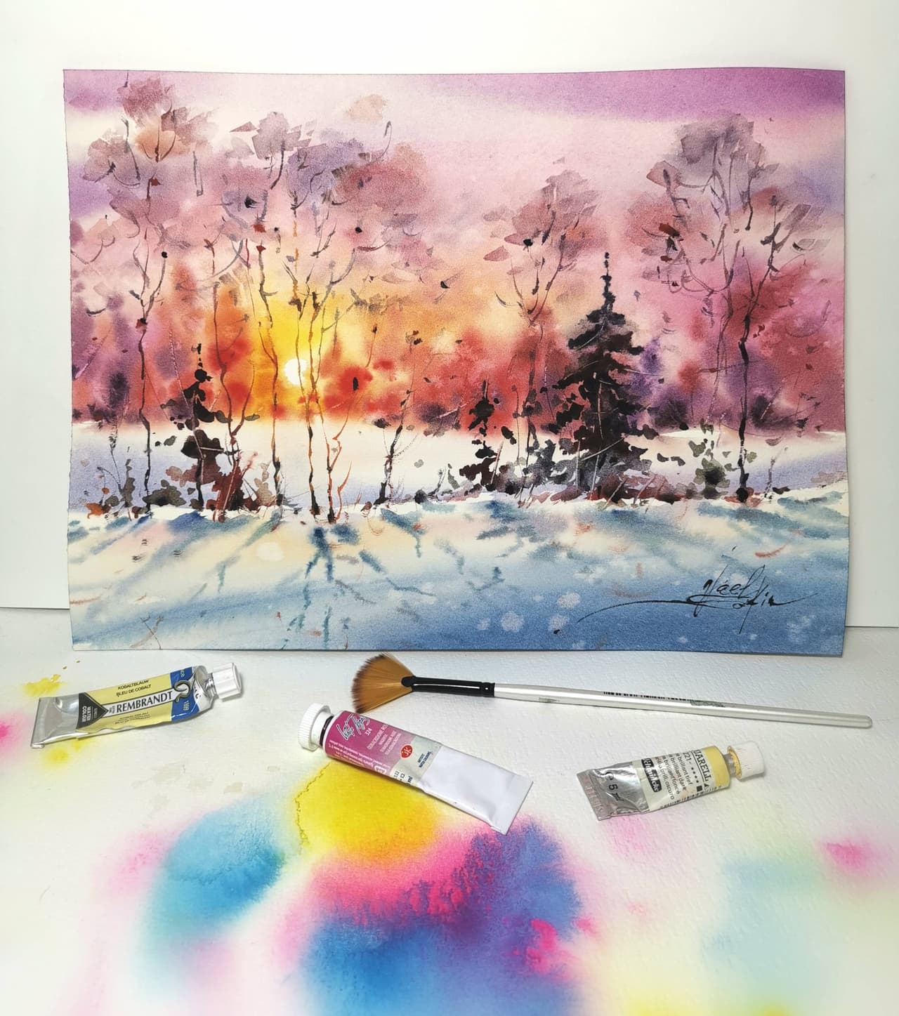 New England painting Original watercolor painting — image 2
