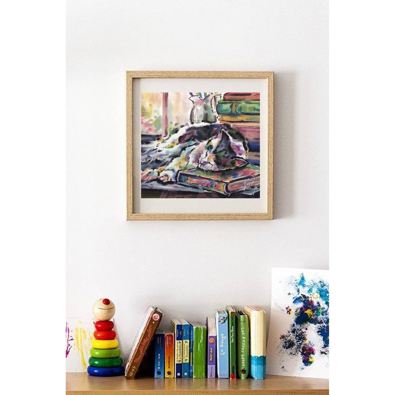 Cat painting Original watercolor painting Animal painting — image 2