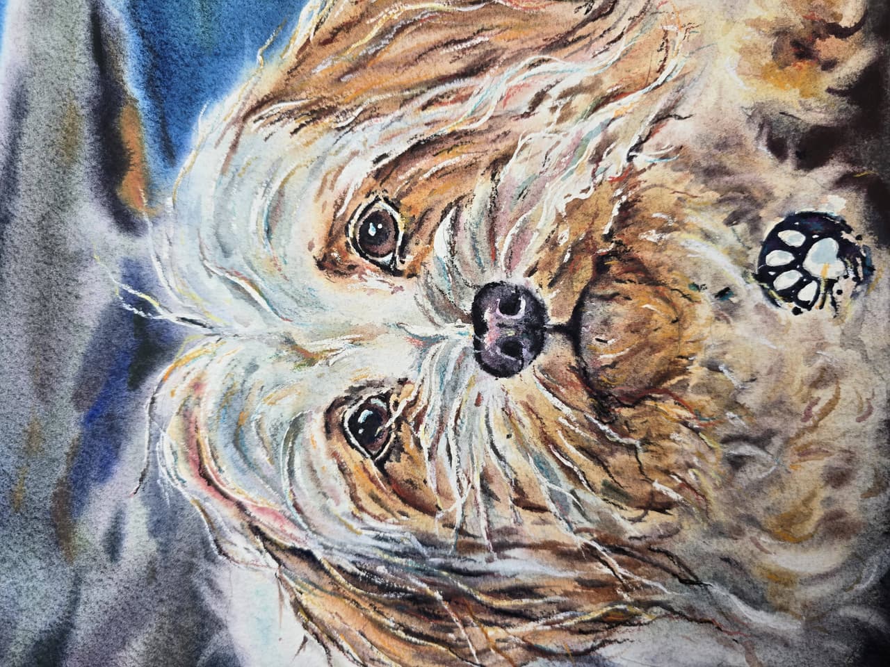 Shih Tzu Dog Watercolor Painting - Original Pet Portrait Wall Art — image 3