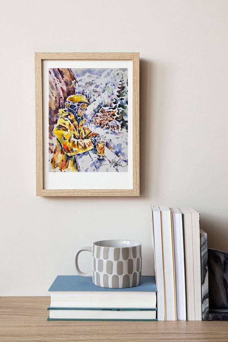 Winter landcsape painting Original watercolor artwork — image 3