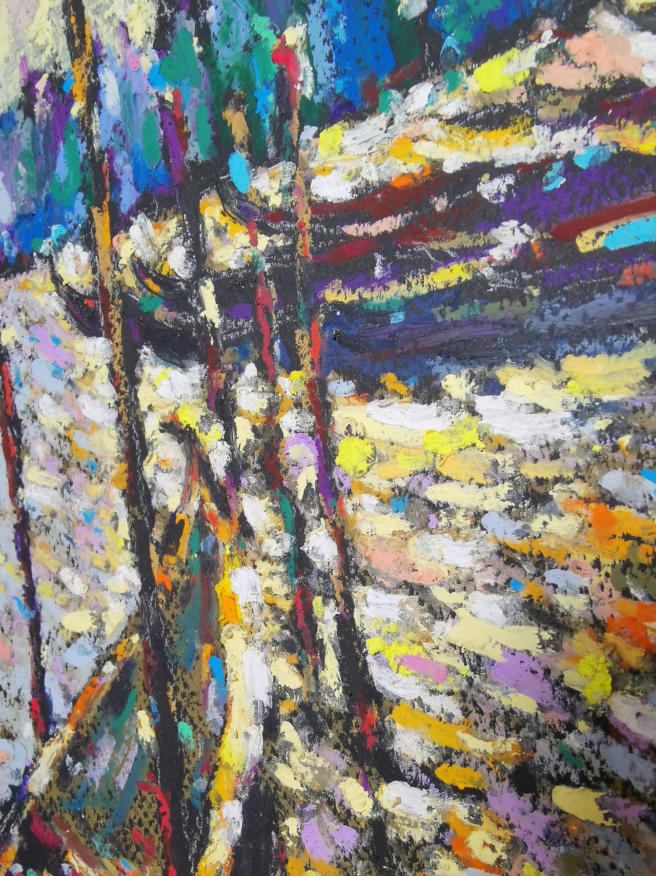 Venice painting Original oil pastel painting Gondola artwork Italy landscape — image 4
