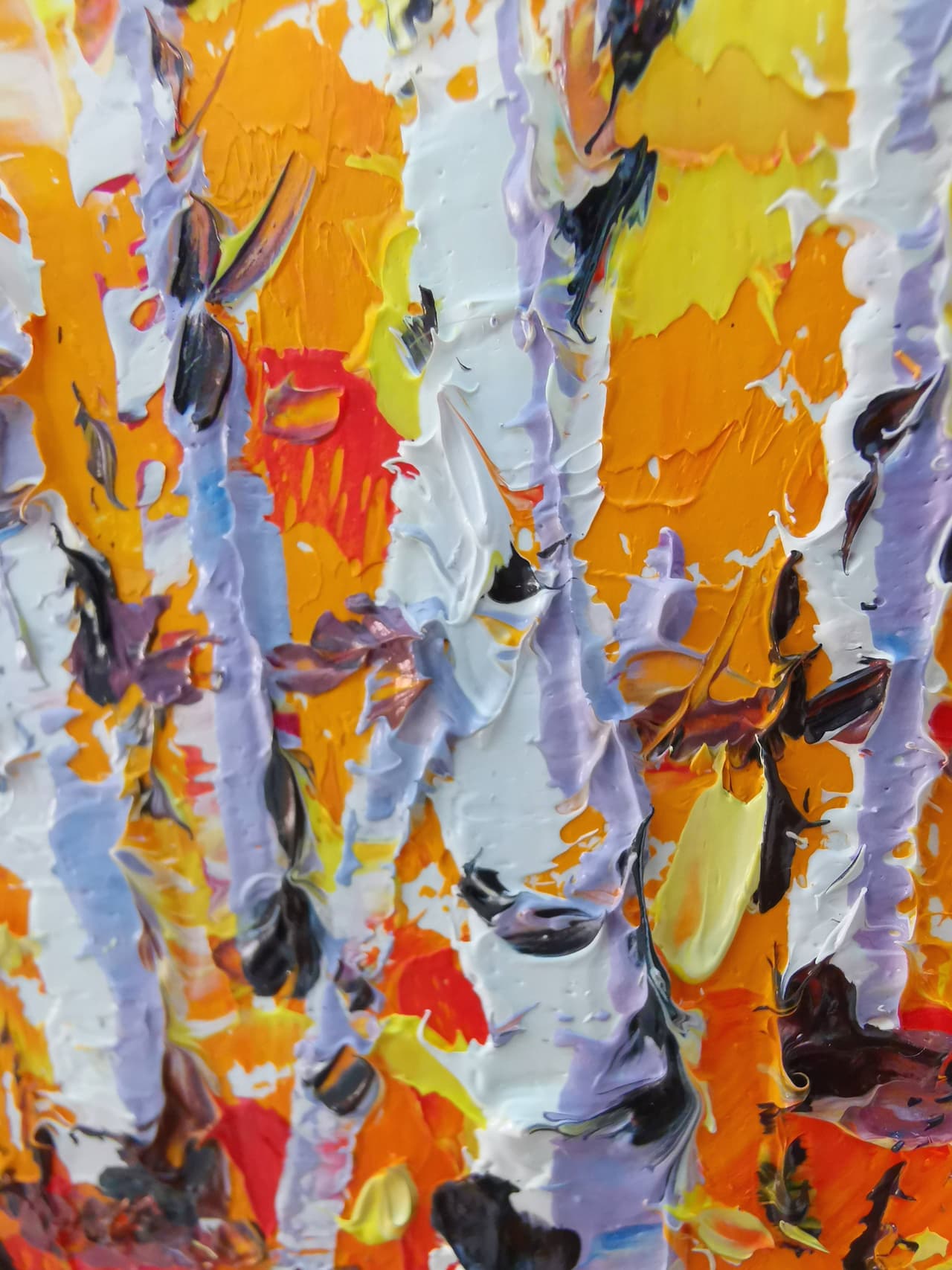 Birch tree artwork Original oil painting  — image 6