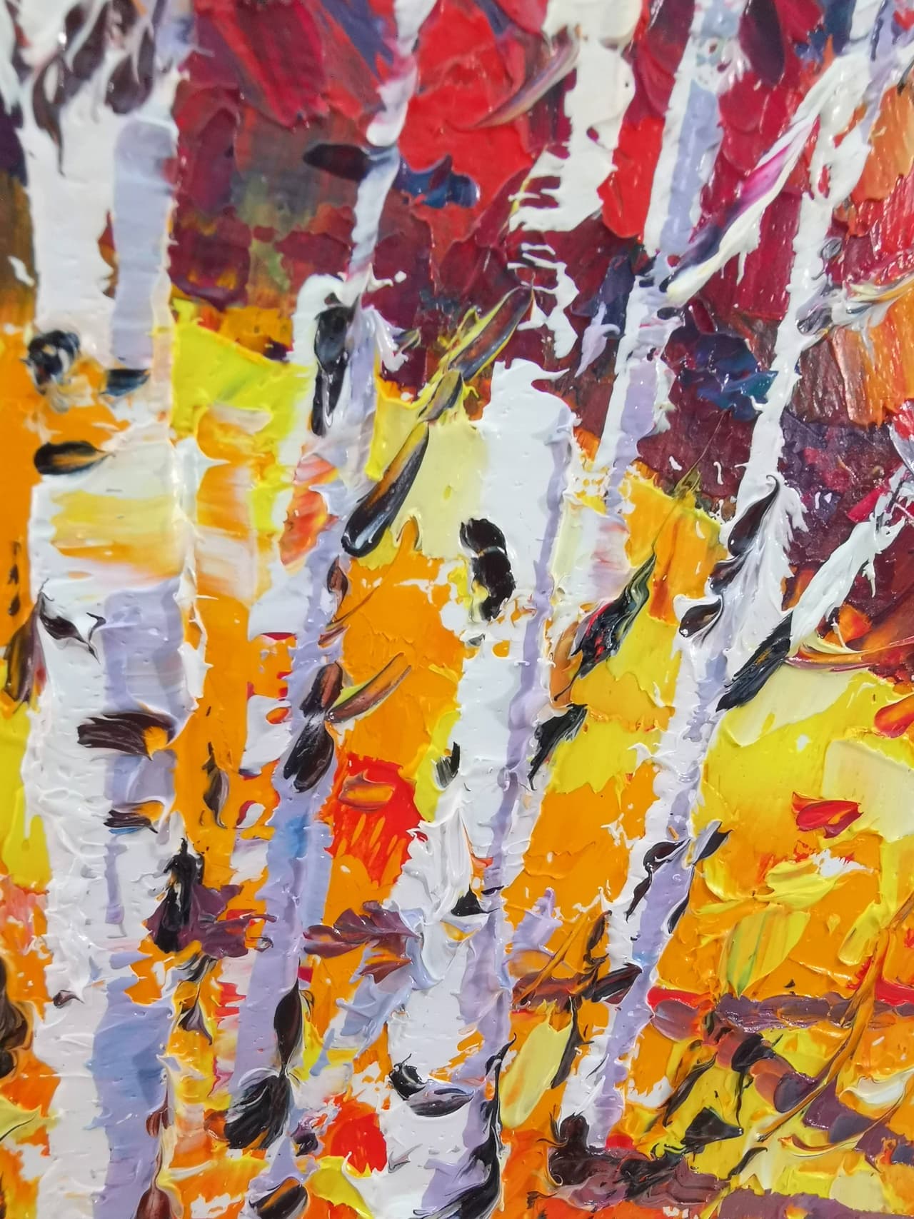 Birch tree artwork Original oil painting  — image 5
