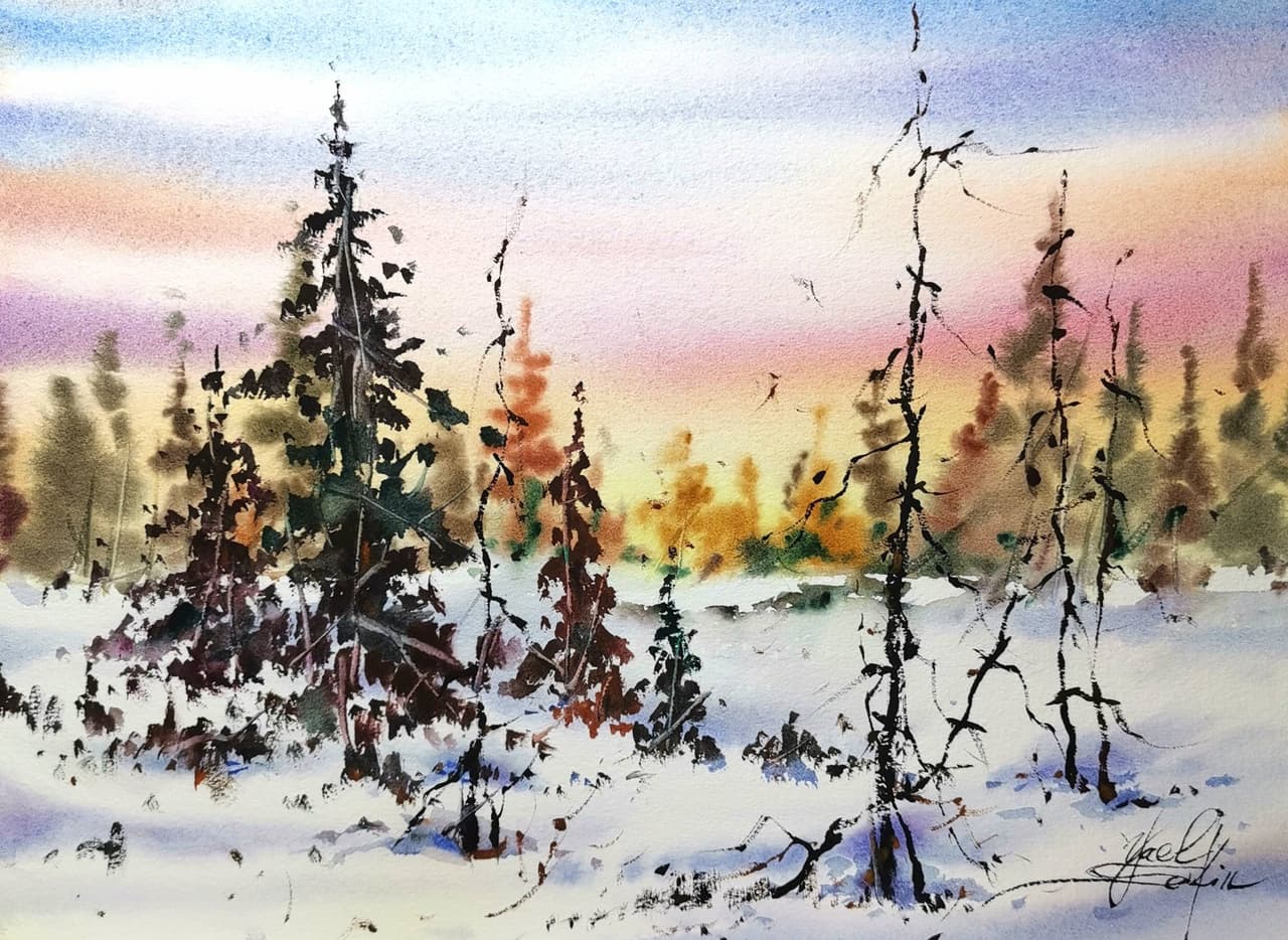 ORIGINAL watercolor painting CANADA painting  — image 1